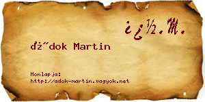 Ádok Martin névjegykártya