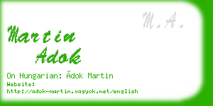 martin adok business card
